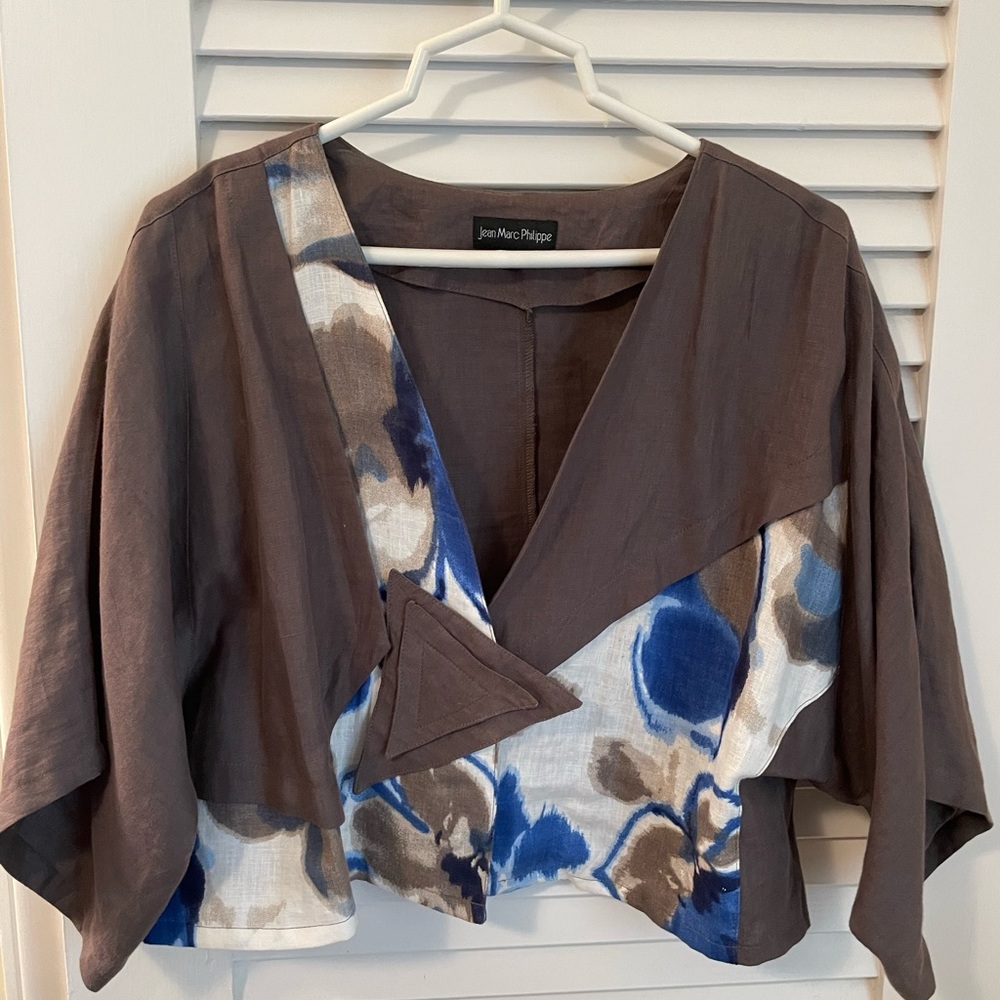 Linen cropped jacket
